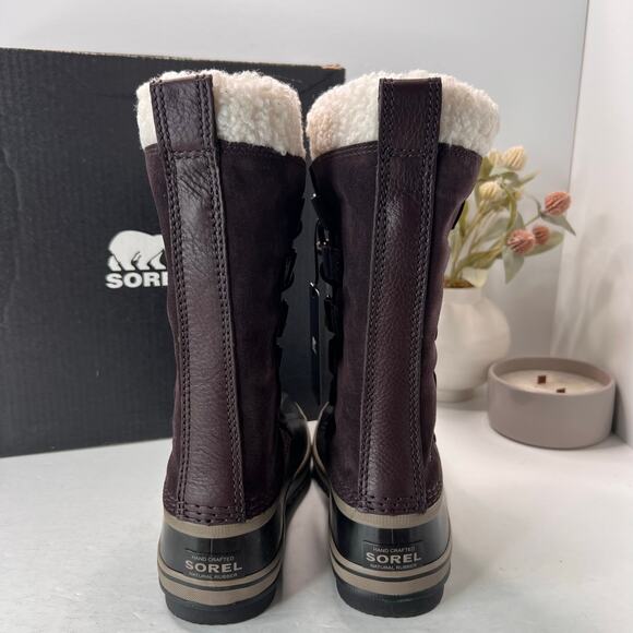 Sorel Joan of Arctic Suede Waterproof Boots New Cinder/Wet Sand Women 6.5 NWB - Picture 3 of 10